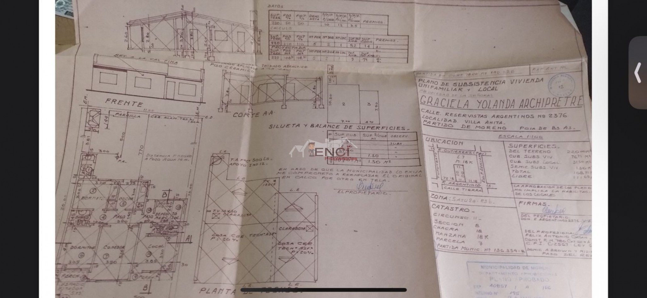 VENTA CASA 3 AMBIENTES A REFACCIONAR CON DEPARTAMENTO